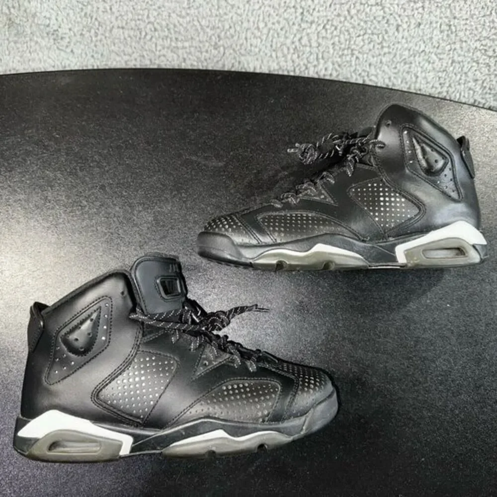 Nike Air Jordan Retro 6 Sneakers 6y Basketball Athletic Shoes Black Cat‎